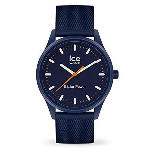 Ice Watch Ice Solar Power Atlantic Mesh Montre Bleue Mixte avec Bracelet en Silicone 018393 (Medium)