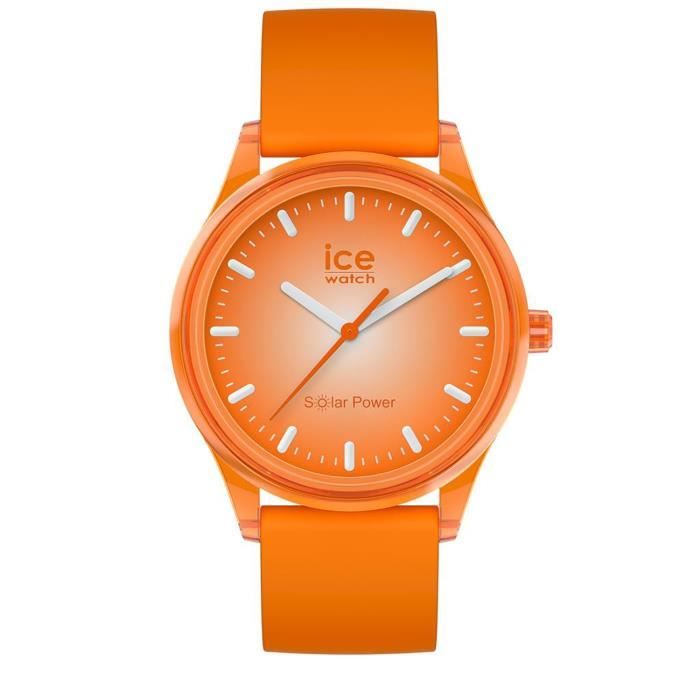 Ice-Watch - ICE solar power Sunlight - Montre orange mixte avec bracelet en silicone - 017771 (Medium)