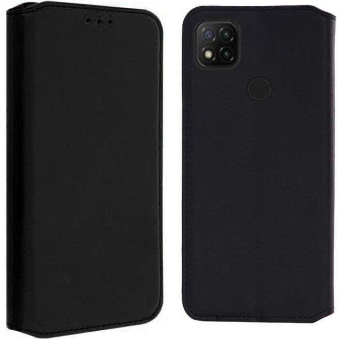 Coque pour Xiaomi Redmi 9C NFC, Housse Portefeuille Etui pour Xiaomi Redmi 9C NFC - Noir