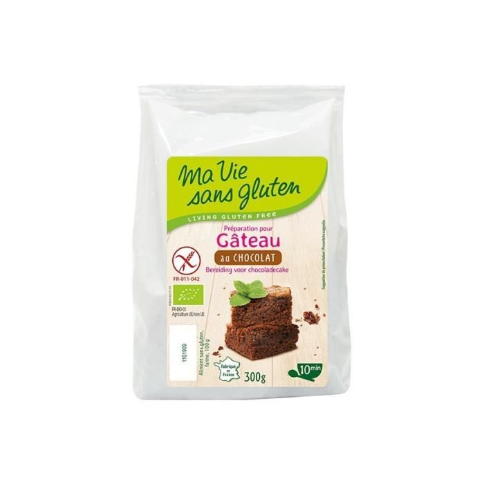 DATE DÉPASSÉE - Préparation pour Gâteau au Chocolat bio & sans gluten - Date de Durabilité Minimale : 31/10/2021 - MA VIE SANS G