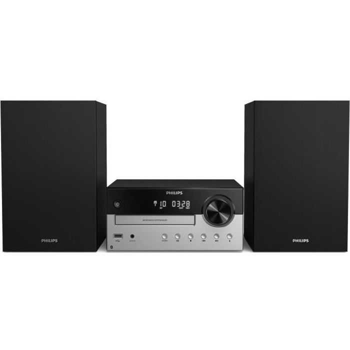 PHILIPS TAM4205 - Micro-Chaîne Hi-fi 60W - Bluetooth - CD/MP3/USB/FM - Entrée audio - Enceintes Bass Reflex