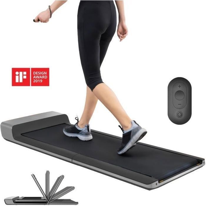 Skandika Walkingpad - Tapis de Marche Course - Jusqu'à 6km-h - Pliable - roulettes de Transport - Max. 100 kg - Prix pour Le Design