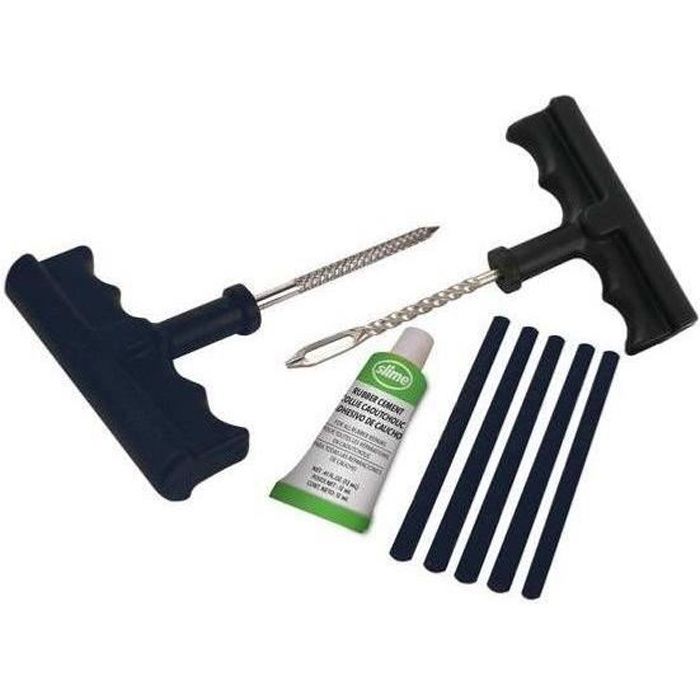 SLIME kit réparation de pneu tubeless outil + mèches