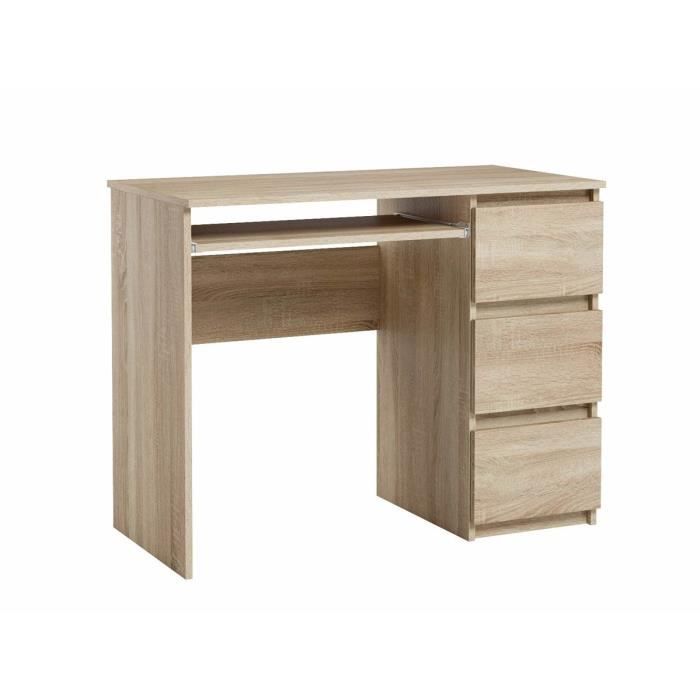 Bureau d'ordinateur. Bureau très élégant avec des tiroirs. Bureau informatique HEINI sonoma