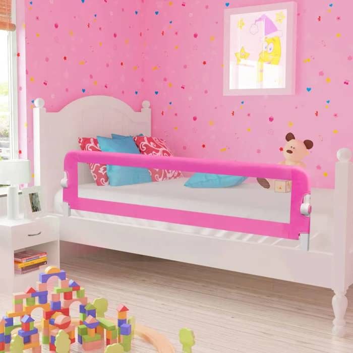 vidaXL Barrière de lit pour enfants 150 x 42 cm Rose