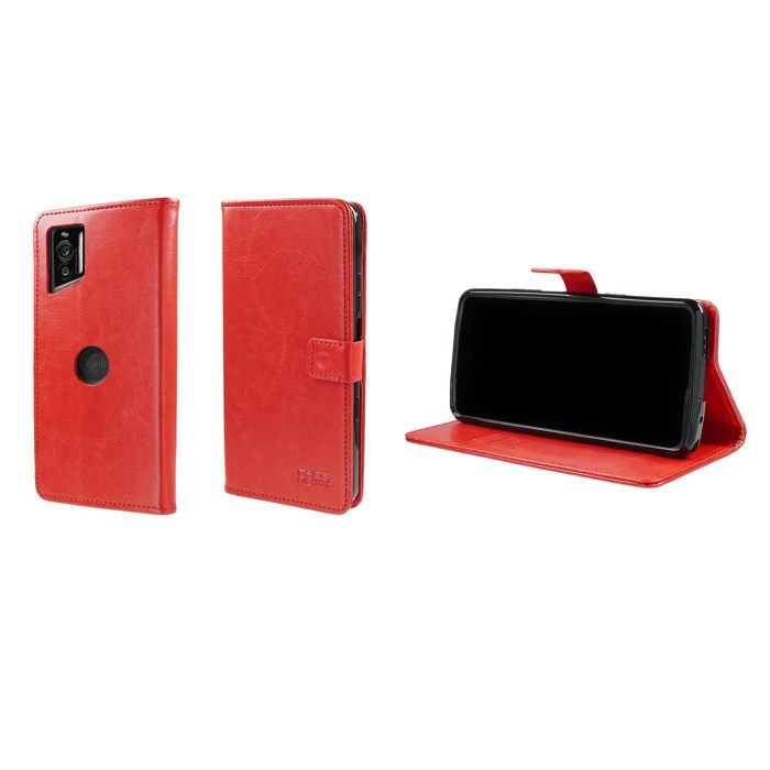 Étui Portefeuille Cuir Pour Crosscall Stellar-X5 - Porte-cartes, Fenêtre Photo, Protection RFID Et Fermeture Magnétique