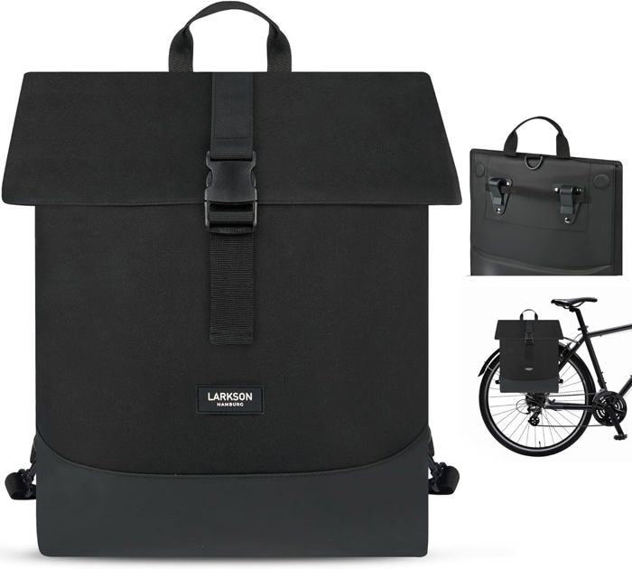 Sacoche De Selle De Vélo MOSISO – 12L, étanche | Avec Bandoulière Ajustable, Poches Multiples | Noir, Motif Pivoine