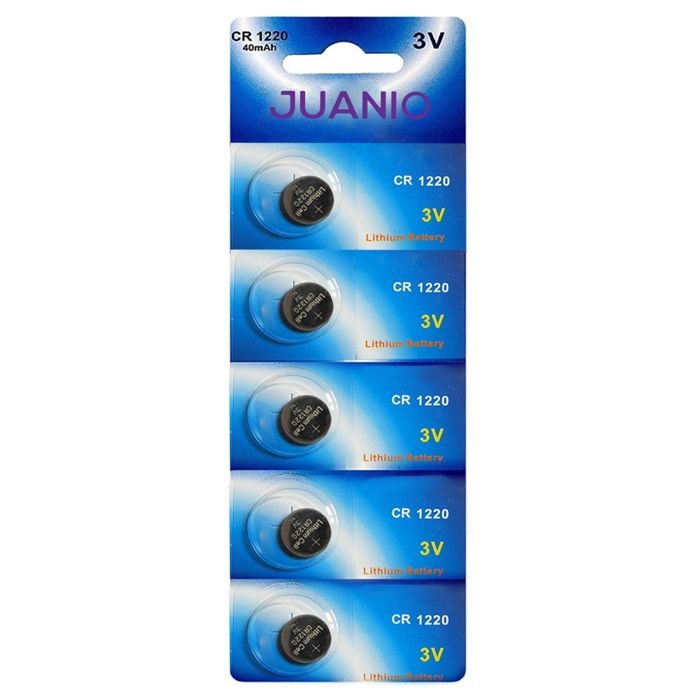 Lot de 5 Piles bouton plates 3V lithium type CR1220 compatibles BR1220 — free download