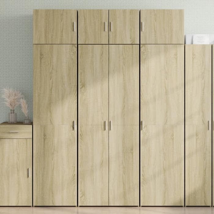 vidaXL Buffet haut chêne sonoma 70x425x185 cm bois dingénierie buffet armoire de rangement panneau latéral armoire 3281422