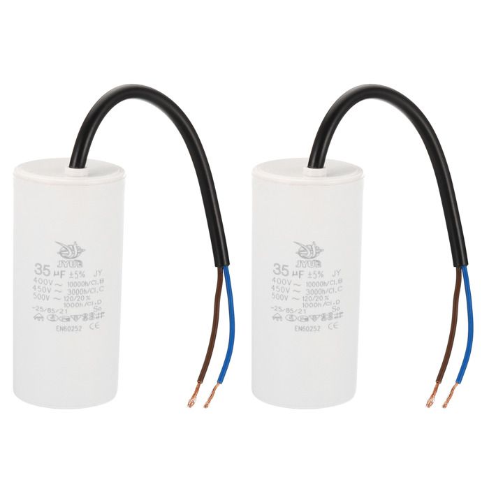 2 Condensateurs CBB60 2μF 450V - Démarrage Moteur Pour Pompe Piscine, Remplacement Universel - 12