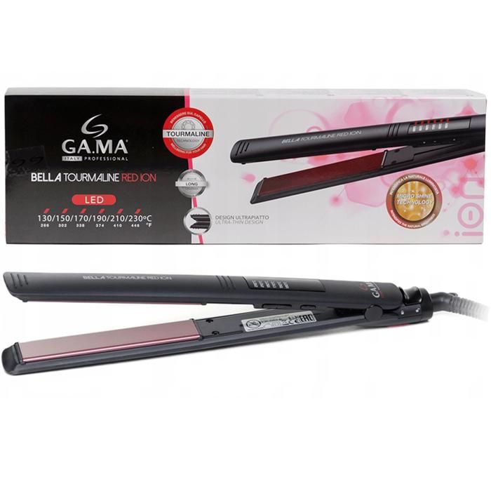 Lisseur Cheveux - GA.MA - GI0213 BELLA - Plaques en Tourmaline - Ionisation - Température Réglable