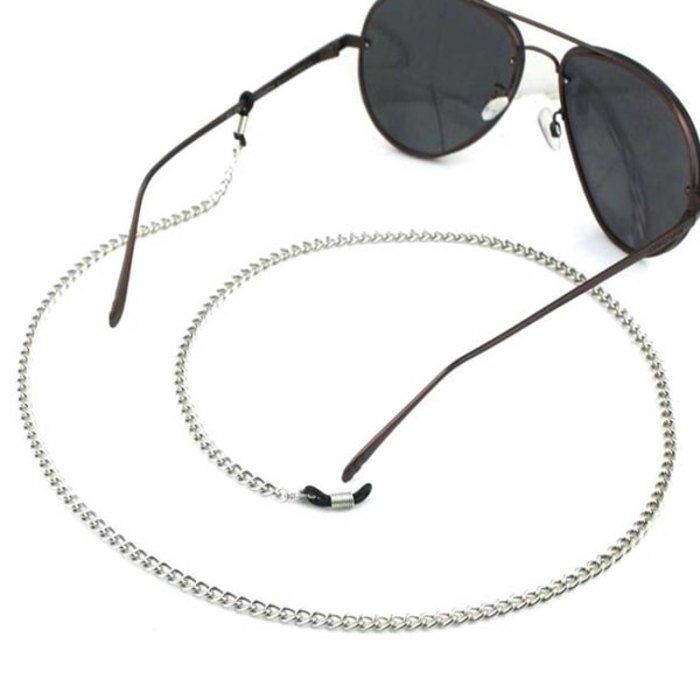 Cordon sénile Chaîne en argent Cordon pour lunettes Cordon pour lunettes Chaîne de cou en argent