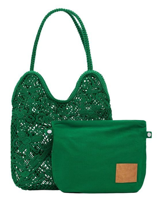 Desigual Sac à épaule vert pour femme Marinette Shopper Jungle