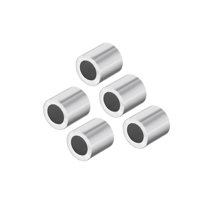 25 Manchons à Sertir Pour Câble Acier 5mm - Uxcell, Aluminium, Capacité 1470kg