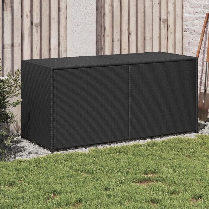 MCS Boîte de rangement de jardin Coffre de rangement extérieur résine tressée - vue 2