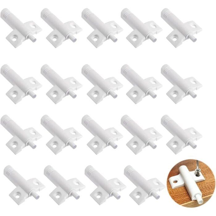 Meilleurs prix pour Lot de 20 Amortisseurs de Porte Amortisseur Porte Placard Armoire Tiroir Pare-Chocs Tampons Souple Coussin Quiet Blanc Label