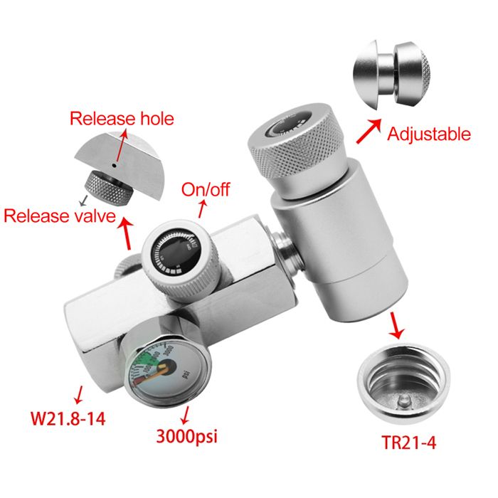Adaptateur De Valve ASA CO2 Pour Remplacer Réservoir De Soda W21.8-14 / TR21-4 US – Neuf Sous Blister