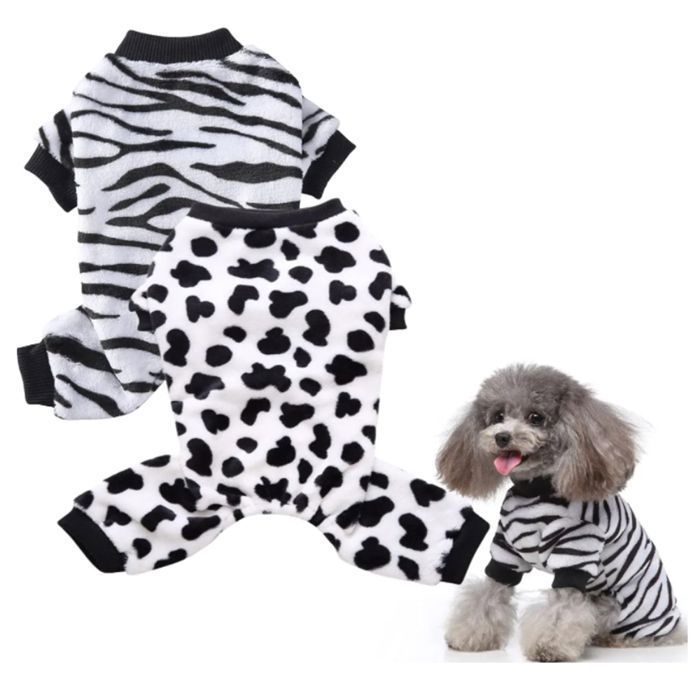 Comparer les prix de Pyjama dhiver 2 pièces pour animaux de compagnie vêtements chauds en peluche pour chiens à quatre pattes