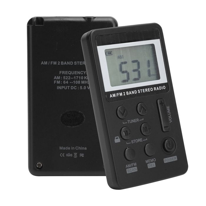 Radio Portable AM FM Vintage Haute Sensibilité - Mini Radio De Poche MP3 WMA WAV Pour Extérieur, Voyages Et Maison