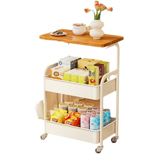 Desserte de cuisine chariot de service 3 étagères- Chariot de service avec roulettes - 43 X 77 X 30CM