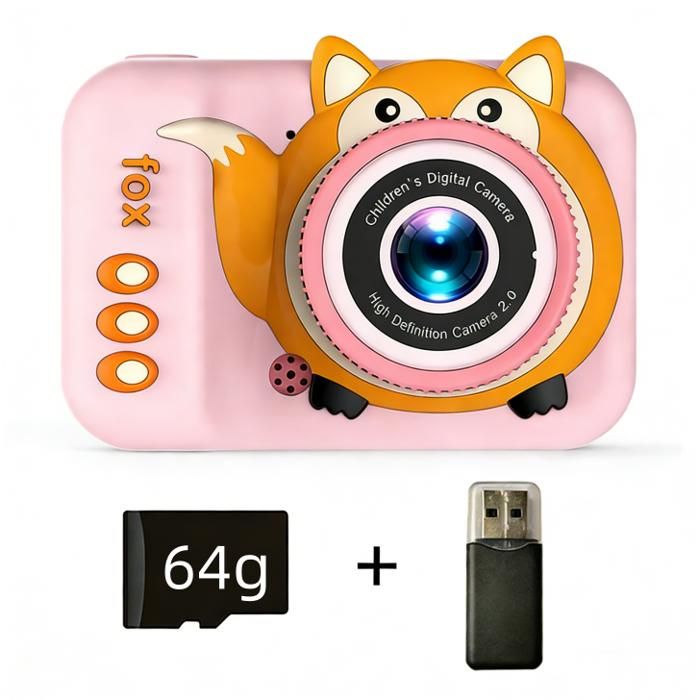 Appareil Photo pour Enfants - 2 pouces - 20 MP - Plusieurs filtres et autocollants - Antichoc - Rose - Jouet Fille 3 4 5 6 Ans