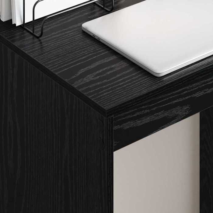 Bureau secrétaire contemporain résistance stabilité （1 pcs） Meuble de Bureau Chêne noir 60x40x76 cm @480303