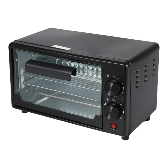 Mini four électrique puissance de 600 W corps en acier inoxydable large plage de température 100-250 °C minuterie de 60 minutes - Uverbon