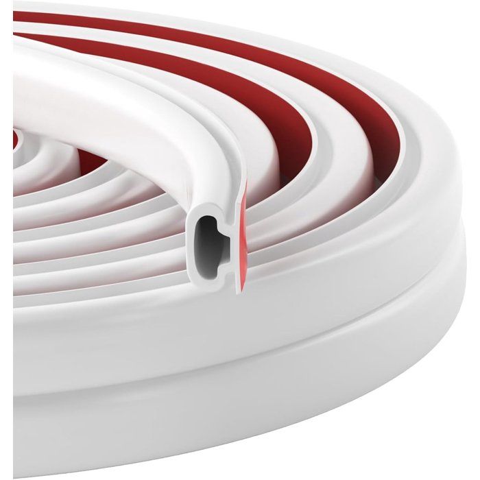 Bande détanchéité D blanche 6 m pour porte/fenêtre isolation thermique.