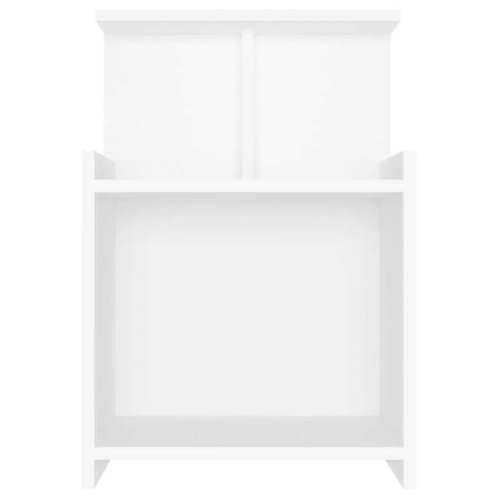 Table de lit - Blanc - Armoire de chevet - 1 PC - Blanc 40x35x60 cm Aggloméré T3448