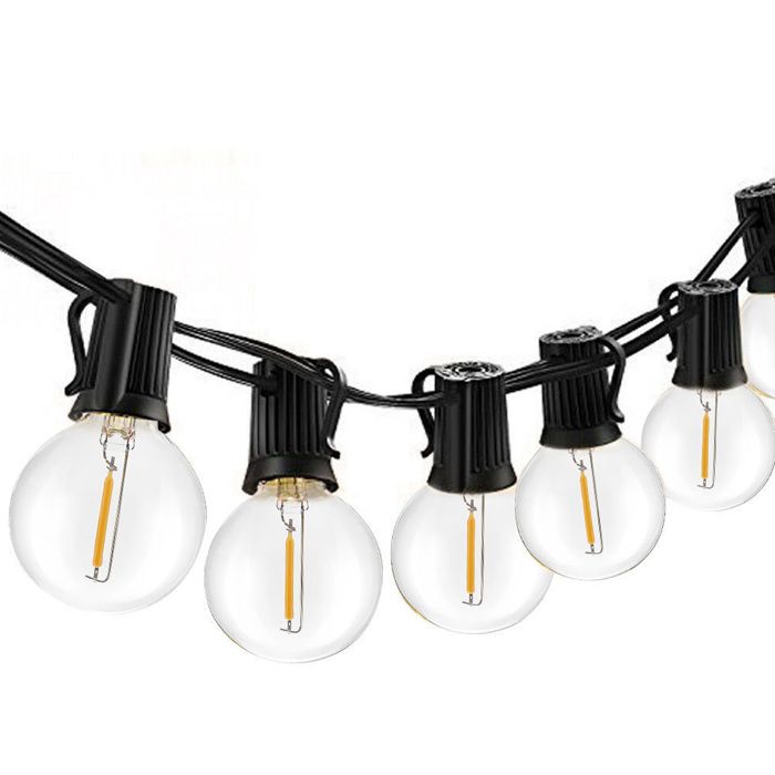 Guirlande lumineuse à énergie solaire 5 mètres IP45 Guirlande LED dextérieur étanche Idéale garden-parties mariages Blanc