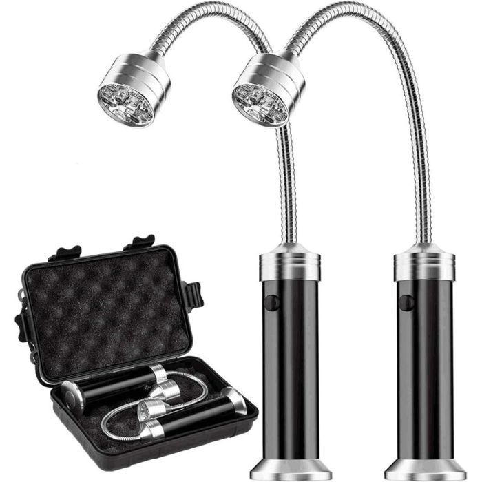 Lampe pour Barbecue Lot de 2 Lumières LED de Gril BBQ avec Base magnétique Rotation à 360 Degrés Flexible Réglable pour Barbecue