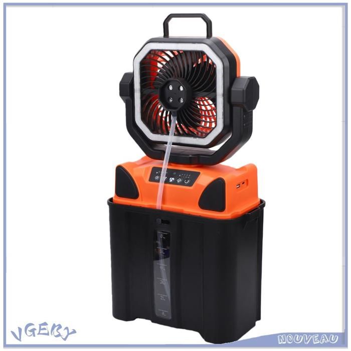 Duokon Ventilateur de camping à piles Ventilateur Brumisateur Portable 6 L pour Terrasses Extérieures electromenager ventilateur