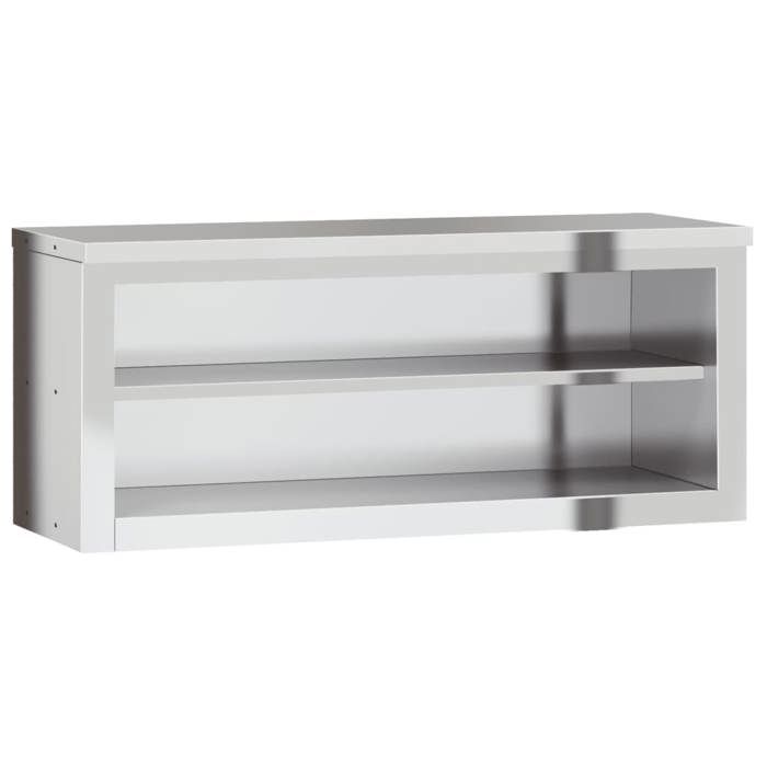 Moderne Armoire murale de cuisine avec étagère acier inoxydable Stockage des aliments @EU64884