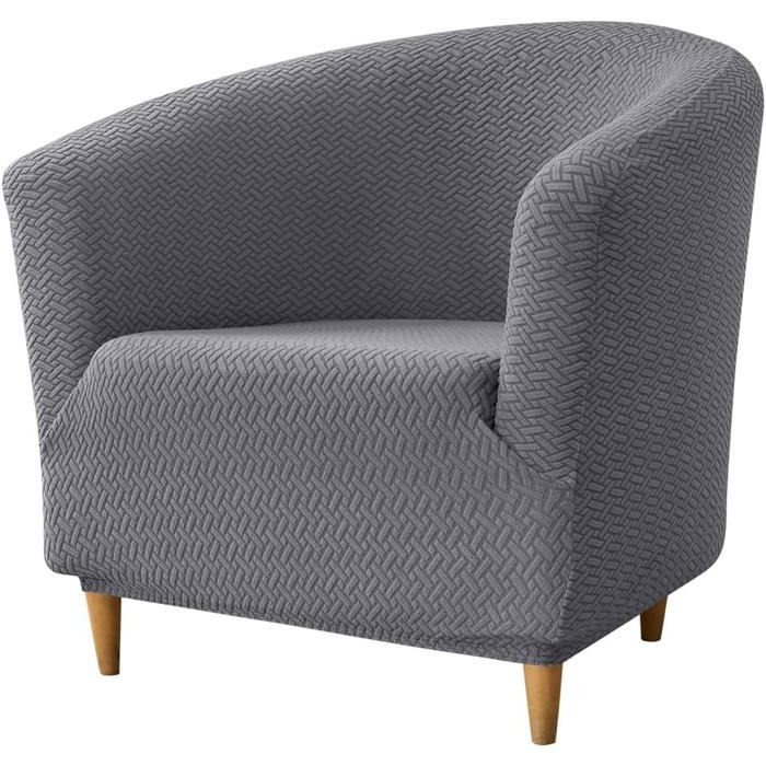 Housse de Fauteuil Cabriolet 1 Place en Jacquard Chesterfield Extensible - Housse Universelle pour Fauteuil Club Tub