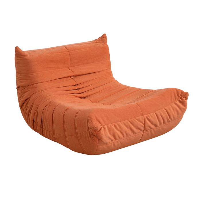 DERRY - Fauteuil compressé en velours terracotta