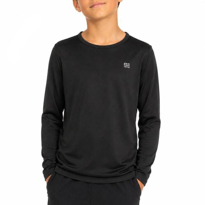 T-shirt Manches Longues Thermique Noir Garçon Élémenterre BETHELTOP