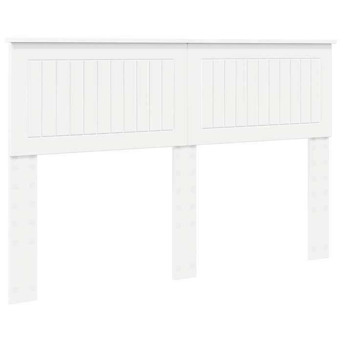 Tête de Lit Blanc 143 x 7 x 90 cm en bois avec structure stable pour Chambre 511521
