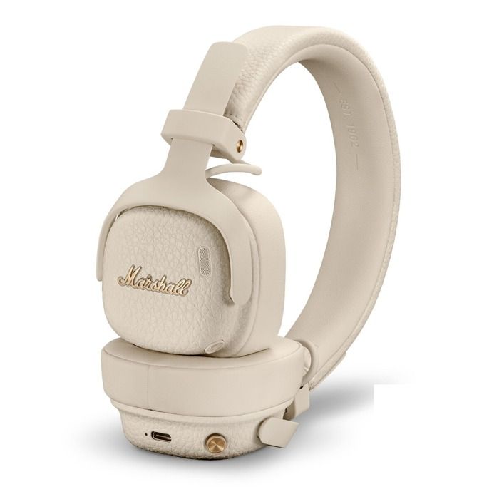 Casque audio Marshall arceau supra-aural sans fil Bluetooth Milton à réduction active de bruit Beige