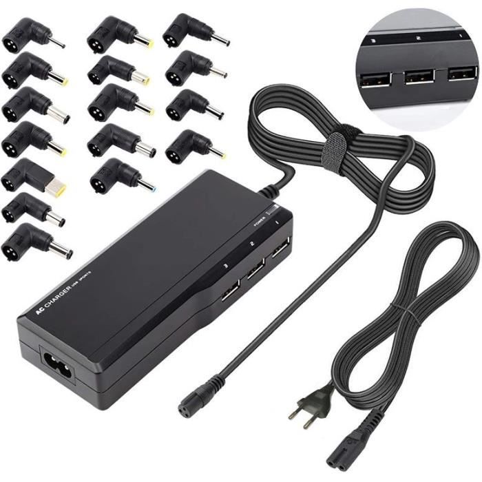 Chargeur Allume-cigare USB-C Double Port 15W - 2 Appareils Simultanés - Câble 1 M Inclus - Compatible 12V-24V