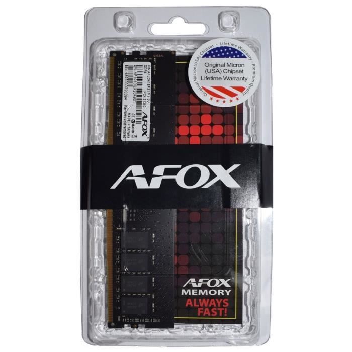 RAM DDR4 - AFOX - AFLD416FS1P - 16Go - DIMM - 2666MHz