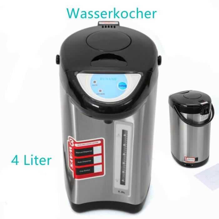 Thermopot 5.8L Acier Inoxydable Noir - Distributeur Eau Chaude 750W - Maison/Bureau - Conservation Chaleur