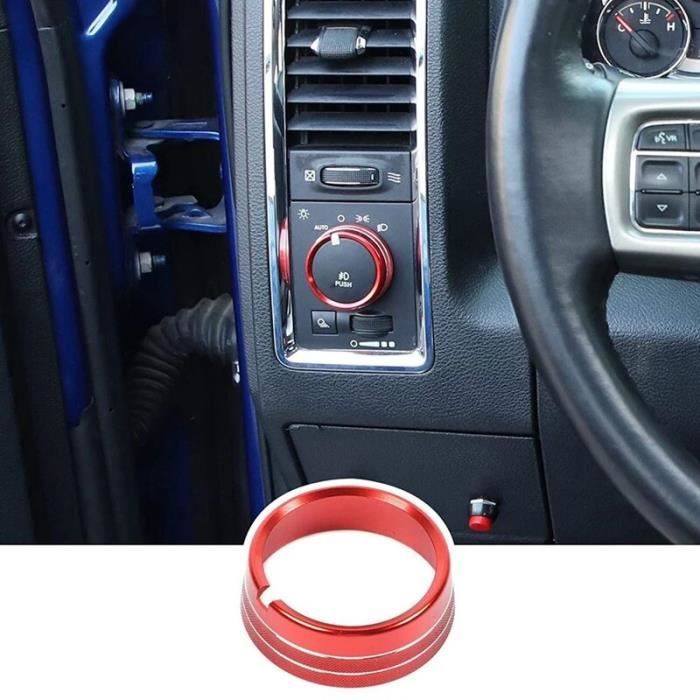 Couvercles Décoratifs Pour Interrupteurs Dodge RAM 1500 2010-2015 - ABS, Rouge/noir - 5