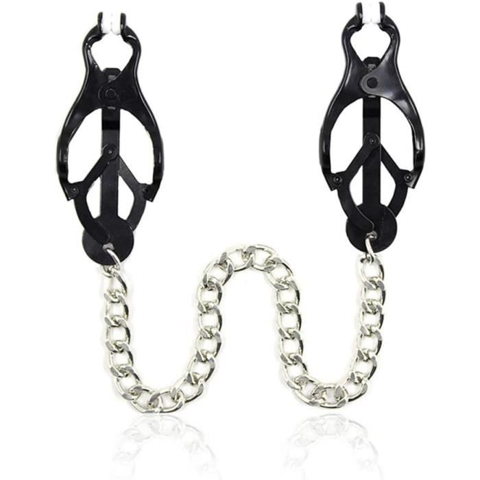 Pinces à Tétons BDSM - Chaîne Or, Pour Bondage, Jeu SM Neuf