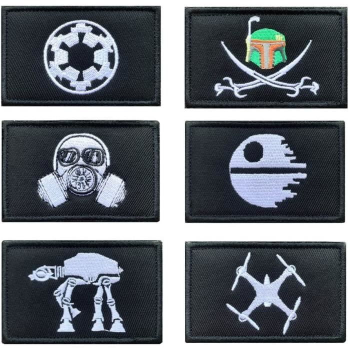 Lot de 6 patchs tactiques Velcro compatibles avec Star War, application  décorative extraterrestre, bandes Velcro pour Airsoft sac à - Cdiscount  Bricolage