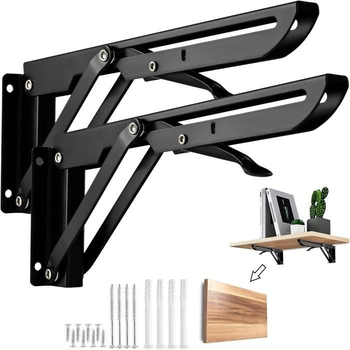Support Triangle Robuste Pour étagère Murale – Acier, Résiste à La Rouille