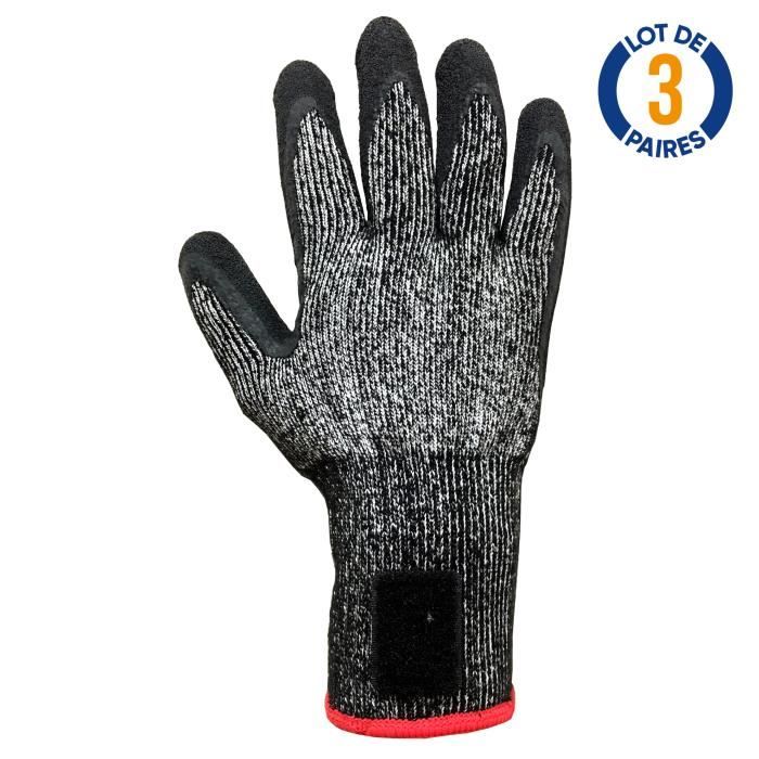 Lot 3 Gants de Manutention Hiver Cold Cut T08 - KELI