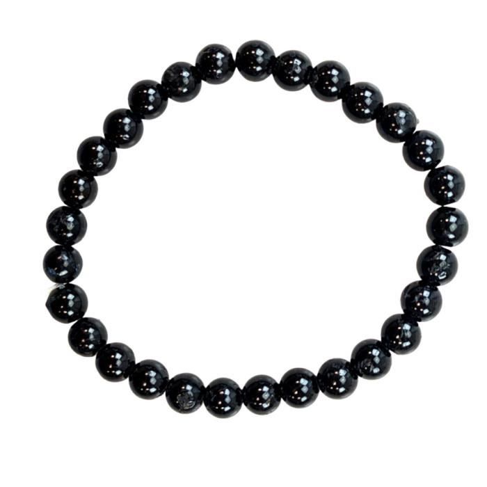 Bracelet - Tourmaline - Noire - Boules 8mm - Longueur 18cm - Protection énergétique