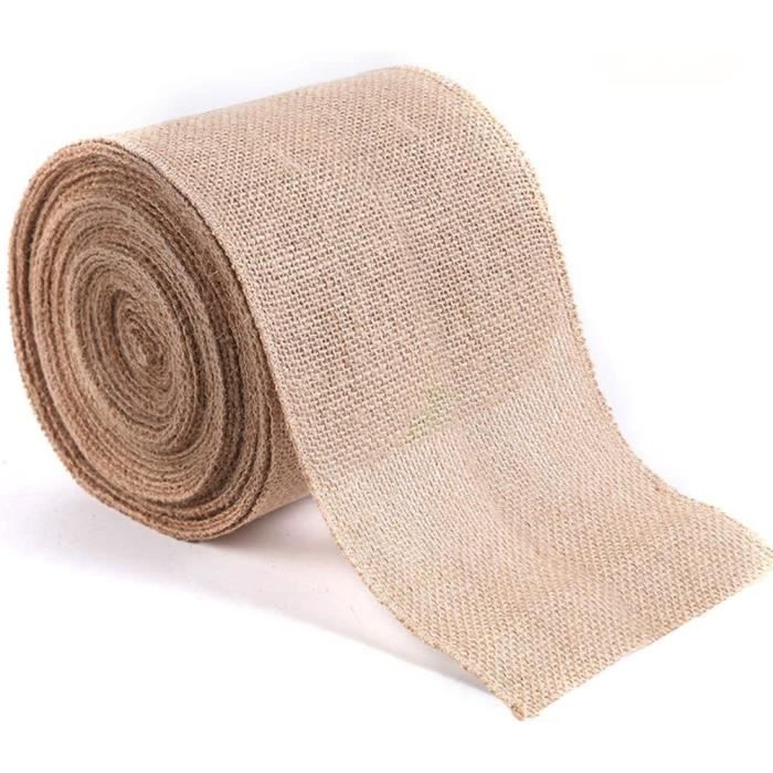 Lot De 9 Rubans En Jute Décoratifs Avec Dentelle Vintage - 2 Mètres Par Rouleau - Idéal Pour Mariage, Décoration Et DIY - 6