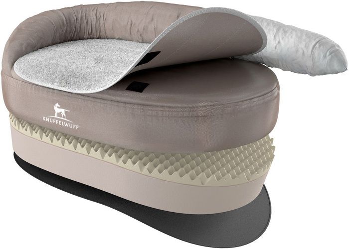 Meilleurs prix pour Knuffelwuff Jessy Lit , Panier, Coussin, Corbeille orthopédique pour chien,  100 x 65 x 28cm, beige