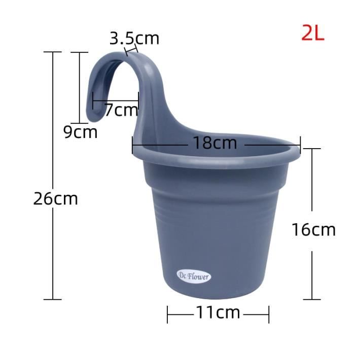 Lot De 5 Pots De Fleurs Suspendus Mural - Couleur Rose, Plastique PP, Pour Balcon Terrasse Décoration Intérieur/extérieur